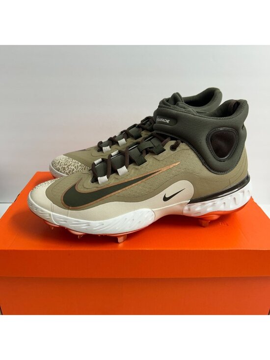 NEW Nike Alpha Huarache Elite 4 Mid RBI Baseball Cleats FZ7344-200 Size 12 Khaki main image 3